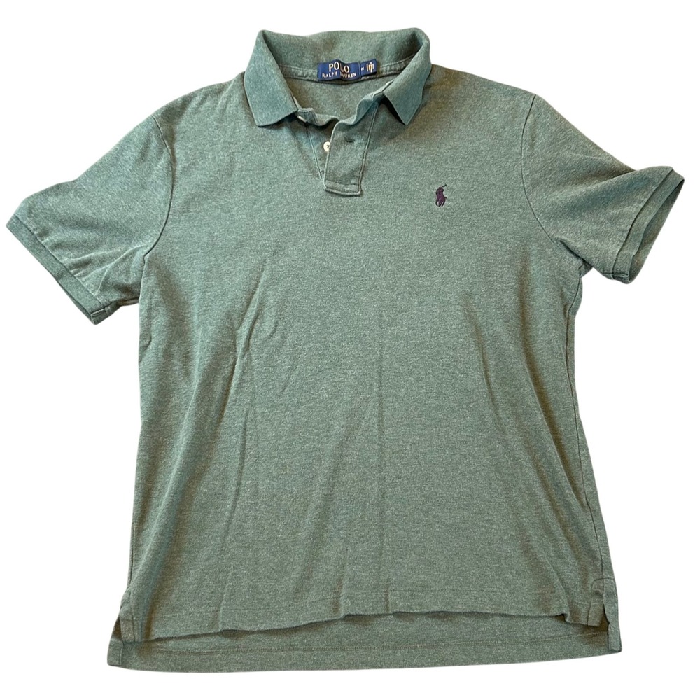 Polo Ralph Lauren Men's Green Short Sleeve Polo Shirt Size Medium - M Flesh Pony
